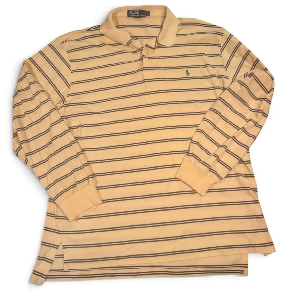 Polo Ralph Lauren Striped Long Sleeve Polo Shirt Men’s XL
